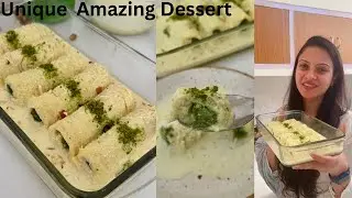 Kunafa Malai Rolls, Unique Only 5 Ingredients | No Cream, No Khoya Malai Rolls | Eid Special Dessert