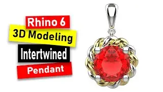 Intertwined Design Pendant with 3D Modeling in Rhino 6: Jewelry CAD Design Tutorial #115