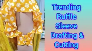 New Beautiful sleeve design// Ruffle Sleeves cutting full video step by step#stitch #silaitutorial