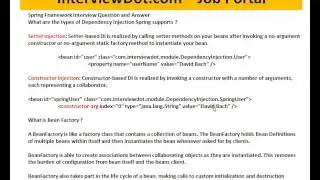 DIFFERENT TYPES OF DEPENDENCY INJECTION IN SPRING