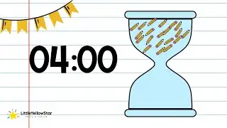 Back to School Style Game Timer &ndash; 4 Minute Countdown Timer For Kids With Bell Warning