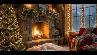 Soft Christmas Music 🎄 Cozy Fireplace Ambience | Warm Holiday Background Music