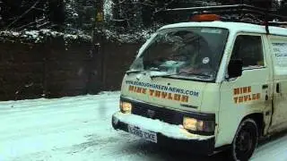Borough Green Parish Council chairman Mike Taylor gritting the roads