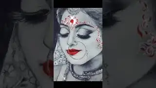 Pencil Bengali Bride Drawing #shorts #bride #bengalibride #foryoupage  #foryou  #soumimondalshorts