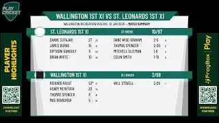 Wallington 1st XI v St. Leonards 1st XI