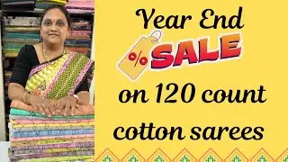 Year end sale on 120 count cotton sarees @Vastrasarees99 