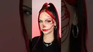 Easy Halloween Makeup 💀 GLAM SKULL | Step by Step #halloween