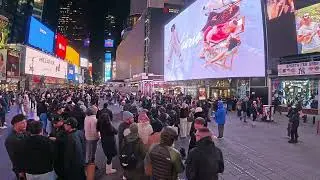 Times Square at Night | DJI Osmo Action 6 Super Night Mode (Unedited Walk)