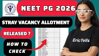 neet pg stray vacancy allotment 2026 | neet pg stray vacancy round allotment 2026