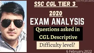 SSC CGL Tier 3 2022||Word Limit discussed||Exam Analysis in detail||Question Paper discussed||
