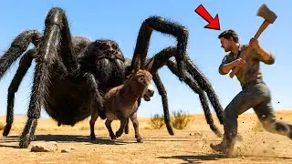 Brave Rescuers Saves Innocent Donkey from GIGANTIC Spider Assault