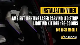 New Tesla Model X Ambient Lighting Laser Carving LED Strip Lighting Kit RGB 128-Colors