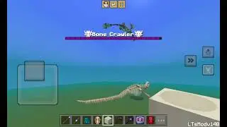 bone crawler (kuju craft addon) vs recalled dragon (teraphobia addon) minecraft bedrock/mob battle
