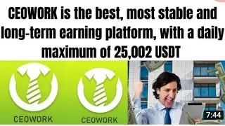 CEOWORK won the best, most stable and long-term money-making platform on the entire network, with a