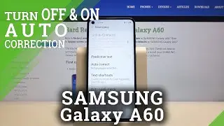 How to Enter Auto Correction in SAMSUNG Galaxy A60 &ndash; Auto Correction Options