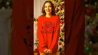 Cozy Christmas Sweater Design 2025 🎅✨ | Perfect Mockup for Holiday Fashion