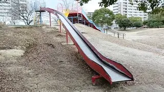 🛝 Satisfying Slide POV｜箱崎公園でローラーすべり台の赤を滑ってみた（福岡）