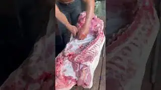 Professional Pork Cutting Skills | Traditional Butcher Technique#ButcherSkills#PorkCutting#meatcuts