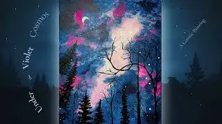 Under the Violet Cosmos Painting