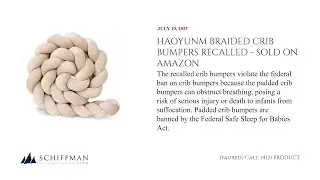 Haoyunm Braided Crib Bumpers Recalled