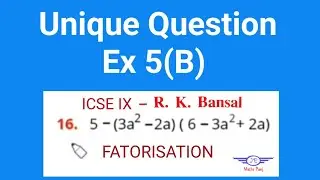 ICSE Class 9 Maths Ex - 5(B) factorisation Solution. In Hindi