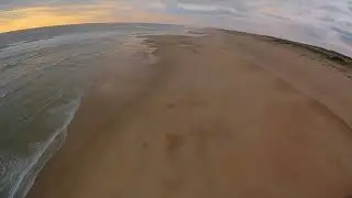 Hit the ocean FPV fly drone Seignosse and blocking the angler's line