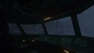 Immersive Sci-Fi Spaceship Ambience 🚀 Snowy Alien Planet View Through Clear Windows for Sleep, Focus