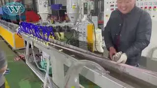 High-frequency High-speed Broom Handle Steel Pipe Plastic Coating Extrusion Line