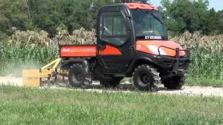 UTV Hitchworks - The Farmboy using a box blade on the Kubota RTV 1100