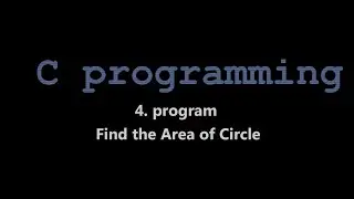 C Language Program | 4. Program to Find Area of Circle | Dev- C++ | Anyone can code. | @CoderAkki ​
