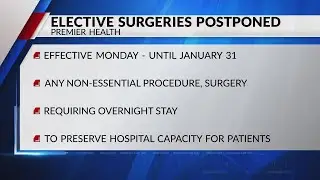 Premier Health postponing nonessential surgeries with overnight stays