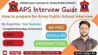 APS Interview Guide 2025 | How to Crack Army Public School Interview | PGT & TGT Full Preparation