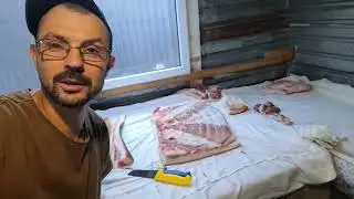 Оце сало,Прослойка аж до спини‼️Знову смачна сковорода‼️Не світ не зоря,закололи  мишеня🐖