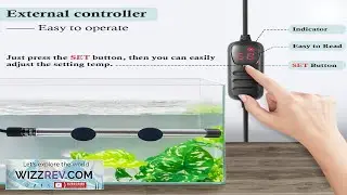 HITOP Compact Submersible Aquarium Heater 100W Digital Heater for Fish Tank Turtle