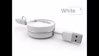 CAFELE 2 in 1 stretchable USB charging Cable 8 pin /MicroUsb