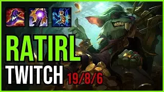 RATIRL - TWITCH vs SERAPHINE ADC - EUW Diamond - Patch 11.3 PENTAKILL