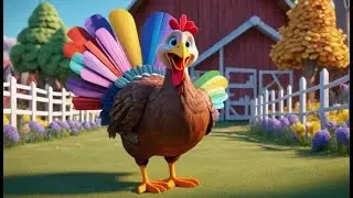 Turkey Waddles Go Strut Strut Strut | Fun Animal Nursery Rhyme for Kids | Baby Songs