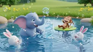 Baby Elephant Bubble Pond Adventure Song for Kids | Fun Animal Story, Learning & Sing-Along Nursery