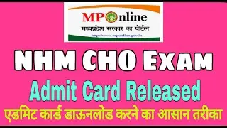 MP CHO Admit Card Released || How to Download Admit Card || Nursing Trends