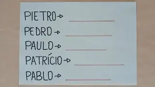 Aprendendo a Ler e Escrever - Nomes Próprios - Nomes próprios masculinos Alfabetização -   EJA