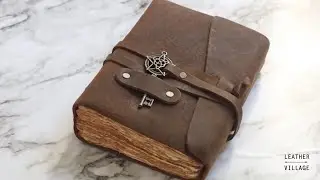 LEATHER VILLAGE Leather Bound Vintage Journal for Women & Men. Purchase link below.