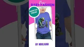Adorable Fun for Kids: Little Rider and Monster Print Designer Shirts