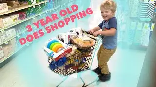 3 Year Old Toddler Does The Grocery Shopping!