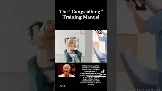 They have a manual for gang stock. What the hell they shhh it crazy ￼