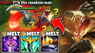 This guy picked Yone top, so I locked Renekton and taught him a lesson