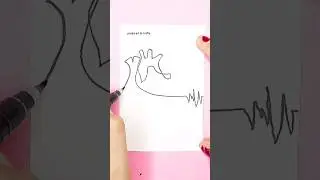 one line heart beat 💓 drawing tutorial 🥰| #shorts #viral #onelinedrawing #youtubeshorts