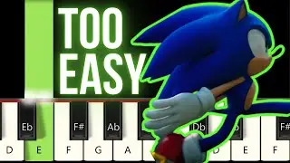 Sonic Frontiers EASY piano tutorial - Undefeatable + Break through it all