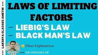 Law Of Limiting Factors | For B.Sc 6Sem/NEET/B.Pharma and other competative examinations |