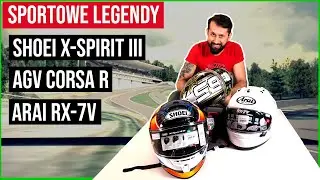 Kt&oacute;ry kask sportowy wybrać i dlaczego? Por&oacute;wnanie Shoei X-spirit III, Arai RX-7V i AGV Corsa R