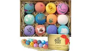 Must See Review! LifeAround2Angels Bath Bombs Gift Set 12 USA made Fizzies, Shea & Coco Butter Dr..